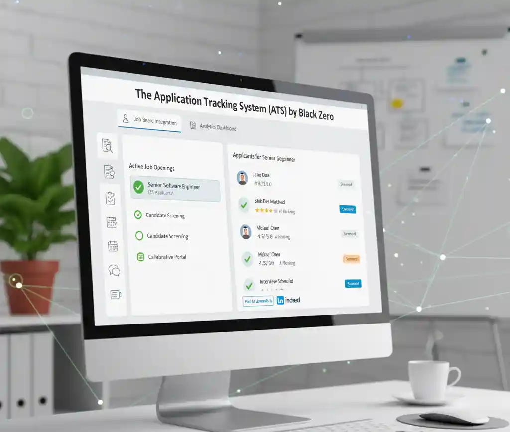 AI-driven Application Tracking System dashboard showing candidate rankings