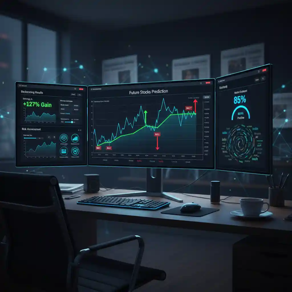 Future Stocks Prediction platform showing AI-driven market forecast charts